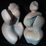 Marine Forces male&female by Bob Dawson, Sculpture, Stoneware